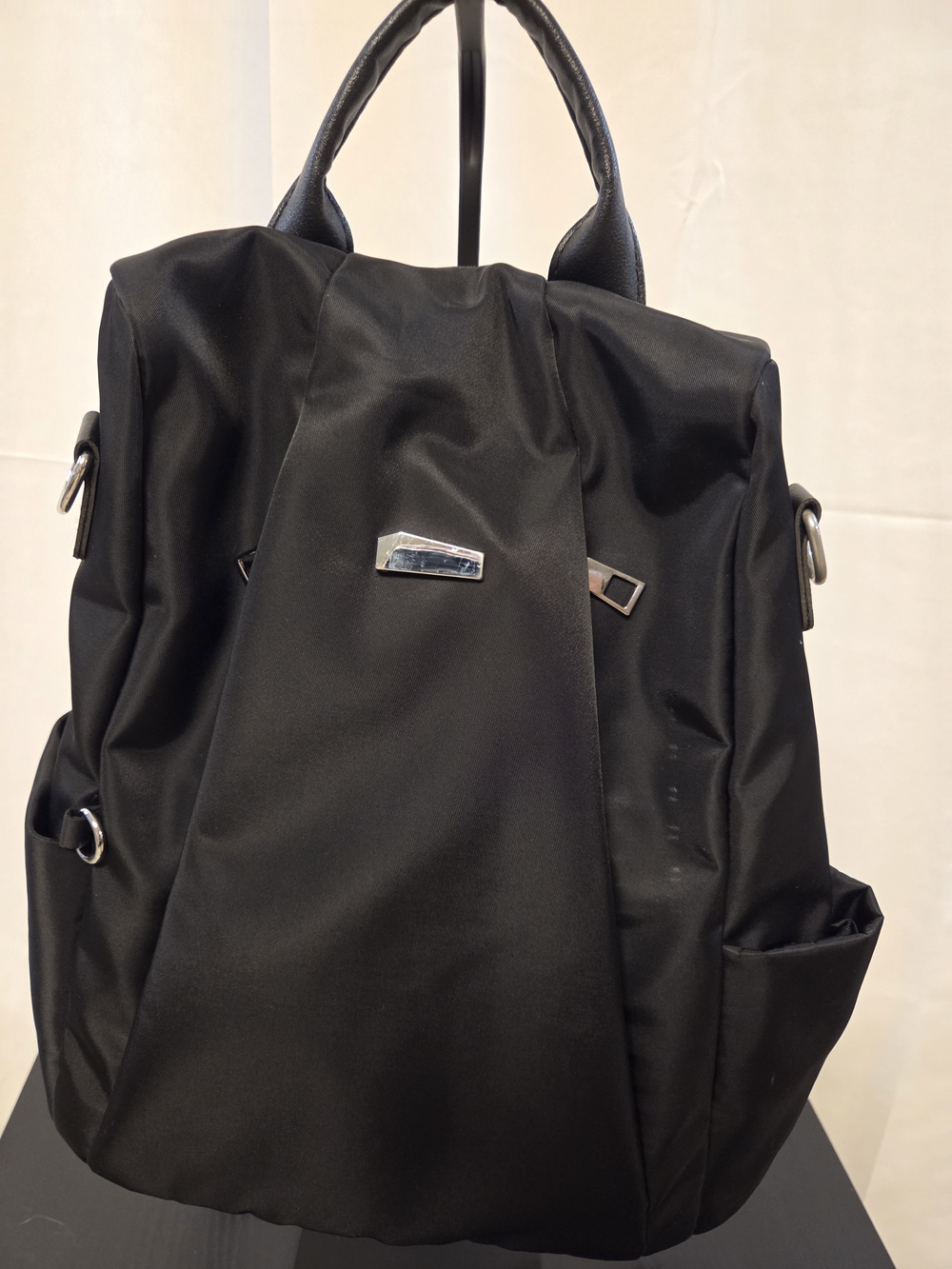 Classic Black Women's Backpack with Top Handles